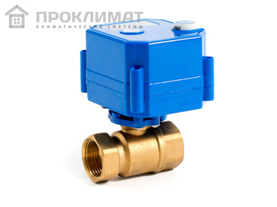 Кран шаровой DN15, PN6, Teplocom AquaBast, латунь, электропривод, шт