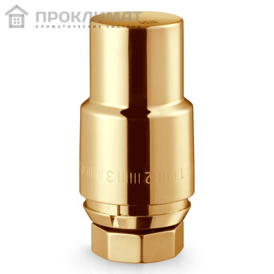 Термоголовка жидкостная ROYAL THERMO DESIGN М30х1,5 (золото) корпус металл  RTO 07.0012