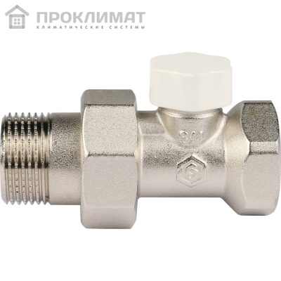 Клапан запорно-балансировочный STOUT прямой 3/4