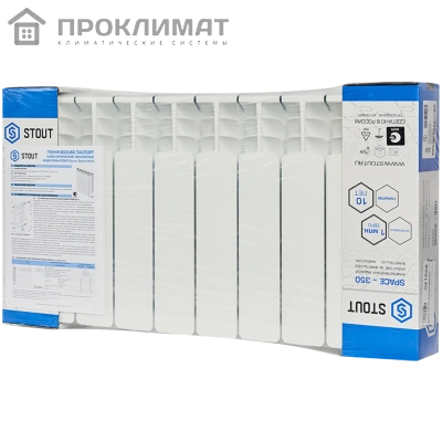 Радиатор биметаллический Stout SPACE 350х10 сек 