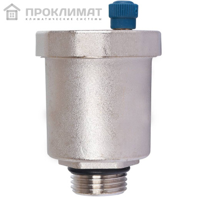 Воздухоотводчик авт. STOUT верт.выпуск, нар.р. 1/2" никель, упл.кольцо - NBR