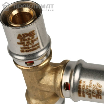 Тройник равнопроходный прессовой STOUT 20х20х20 
