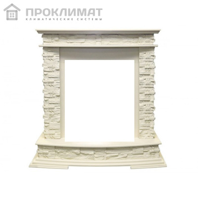 Портал каменный Royal Flame Luzern сланец белый под классический очаг (слоновая кость)