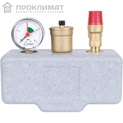 Группа безопасности котла 1" STOUT (до 50 кВт) (в теплоизоляции) (503.528)