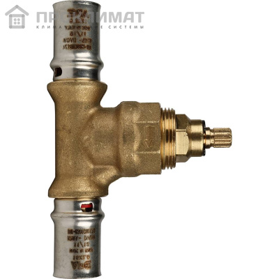 Вентиль с хромированной ручкой прессовой STOUT 16х16 