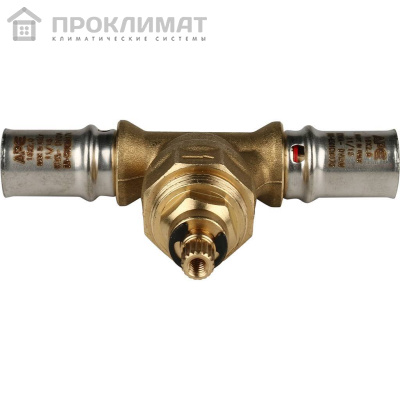 Вентиль с хромированной ручкой прессовой STOUT 16х16 