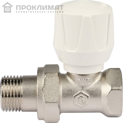 Клапан ручной терморегулирующий STOUT прямой 1/2
