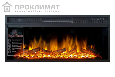 Электрокамин встраиваемый Royal Flame Vision 42 LOG LED широкий (черный)