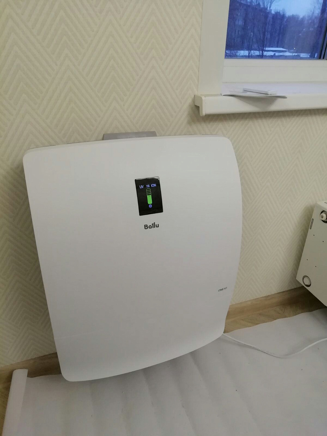 Монтаж приточного очистителя воздуха Ballu ONEAIR ASP-200P