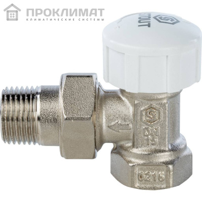Клапан термостатический STOUT угловой 1/2, PN 10