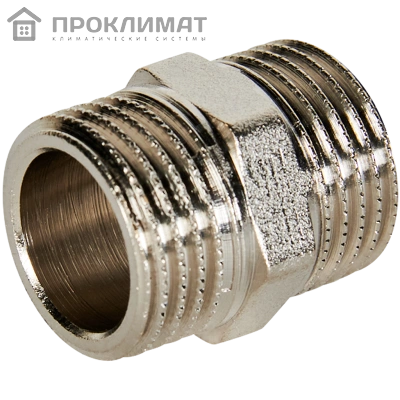 Ниппель STOUT никелированный,резьба наружная  1/2" 