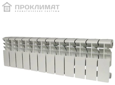 Радиатор алюминиевый ROMMER Plus AL200 12 секций ,белый
