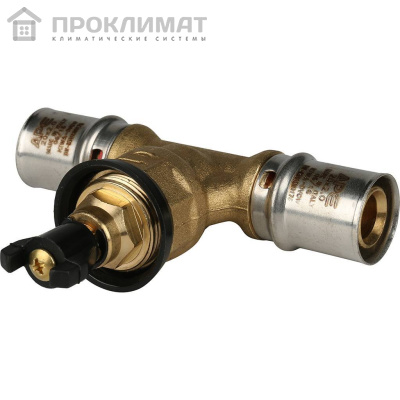 Вентиль с хромированной ручкой прессовой STOUT 20х20 