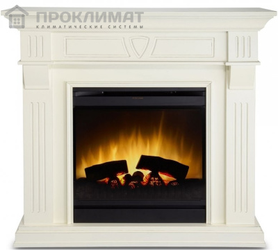 Каминокомплект Dimplex Beethoven портал из дерева с очагом Gannon (Слоновая кость с патиной)