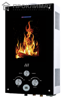  Водонагреватель газовый EDISSON FLAME F 20 GD (костер)  в Перми 