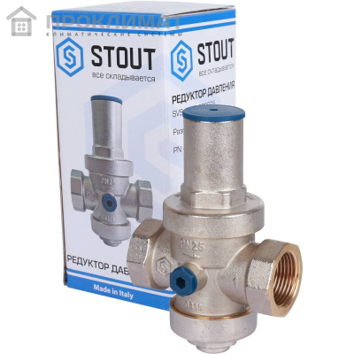Редуктор давления PN25 вн/вн 1 с выходом под манометр Stout