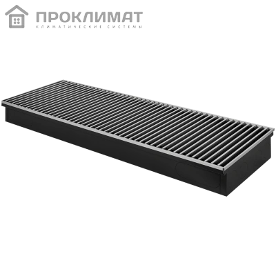 Конвектор внутрипольный ROMMER RCN2-1000 80х260х800 (Решётка роликовая, анодированный алюминий)