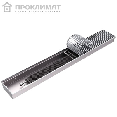 Конвектор внутрипольный ROMMER RCN2-1000 100х260х800 (Решётка роликовая, анодированный алюминий)