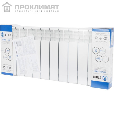 Радиатор биметаллический Stout SPACE 350х12 сек 