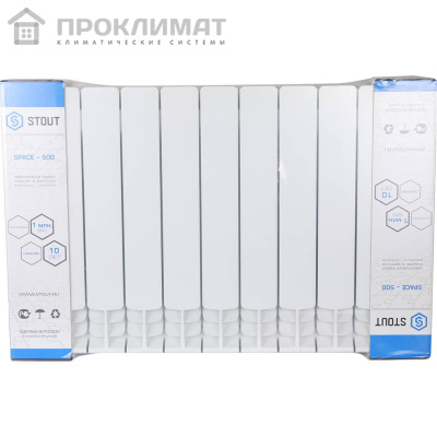 Радиатор биметаллический Stout SPACE 500х11 сек 