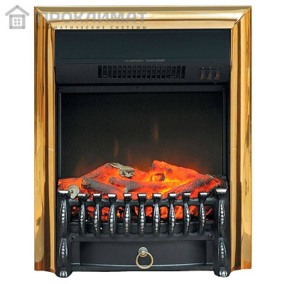Электрокамин встраиваемый Royal Flame Fobos FX M Brass/Black (золото)