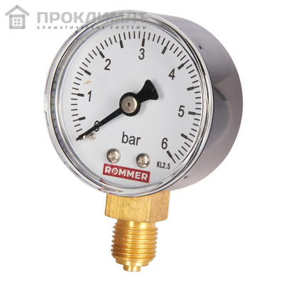 ROMMER Манометр радиальный. 50 мм 0...6 бар 1/4" 